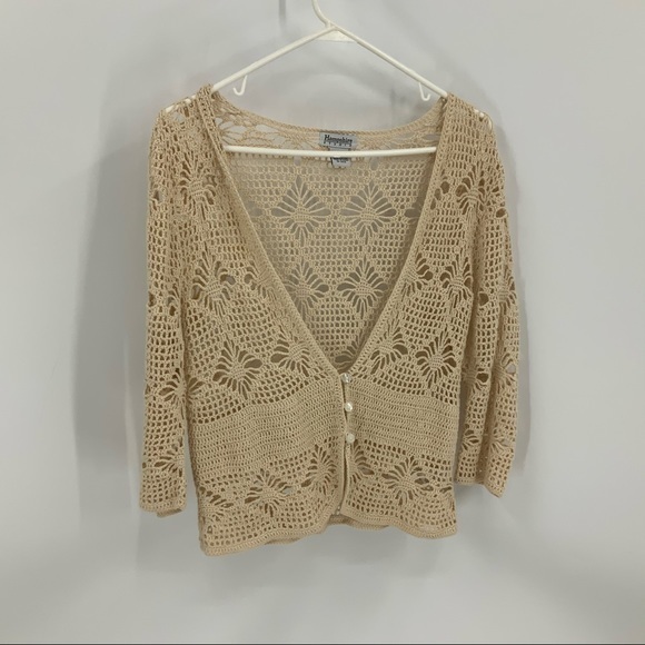 Hamshire studio boho granny core crocheted cardigan S - Picture 1 of 8